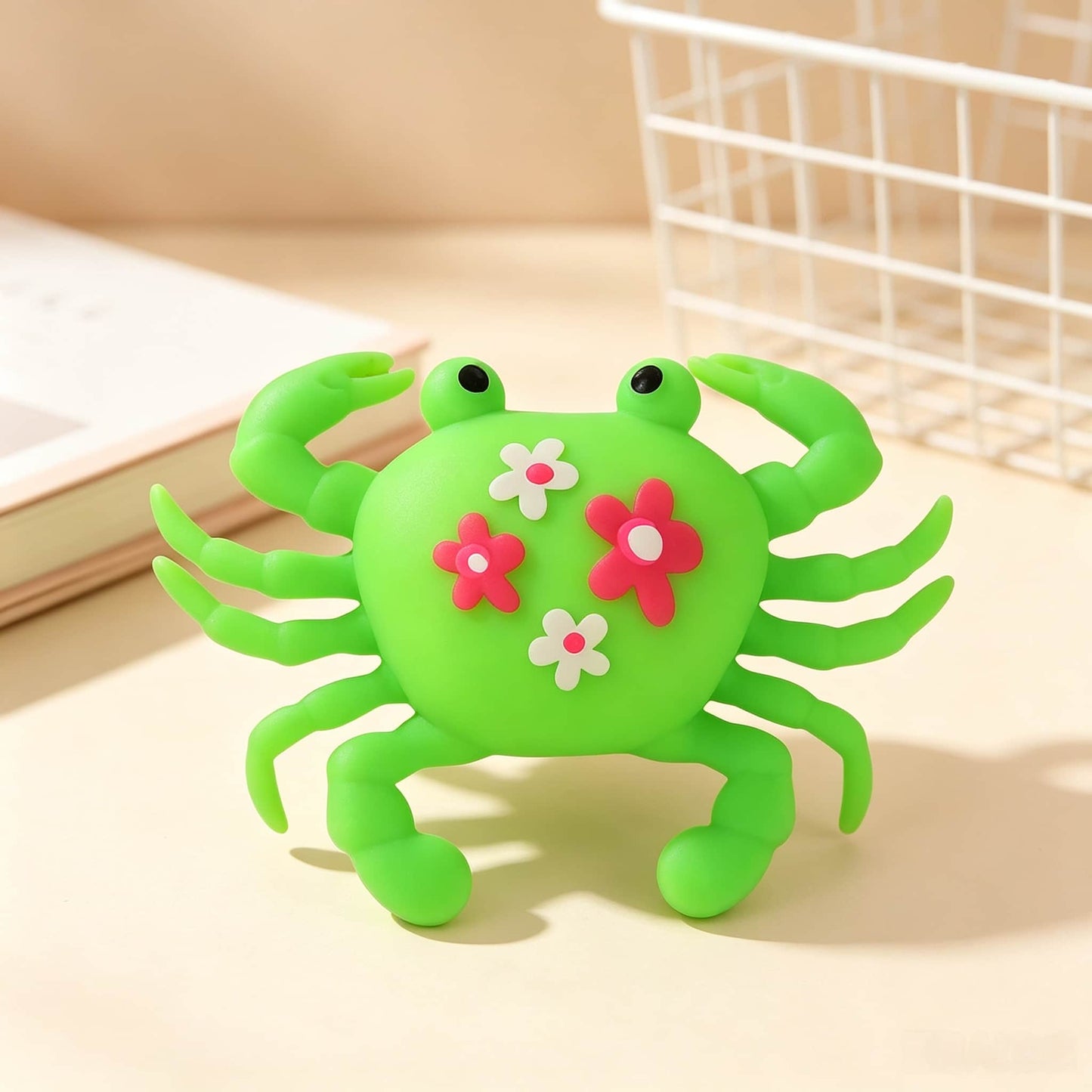 Crab Squishy Toy, Soft Maltose & Flour Filling Stress Relief Squeeze Toy, Cute Animal Fidget Sensory Toy for Kids Adults
