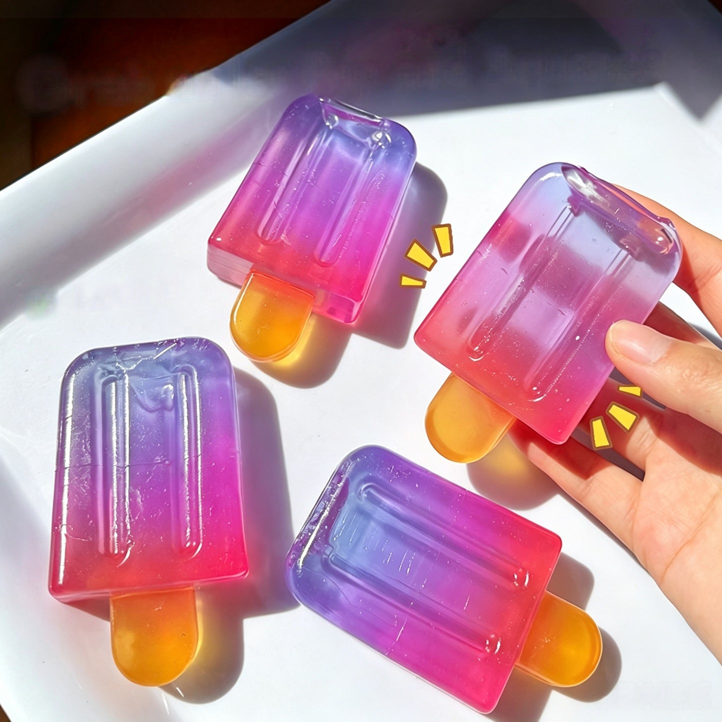 Ice Pop Popsicle Squishy Toy Slow Rising Ice Pop Squeeze Stress Relief Toy