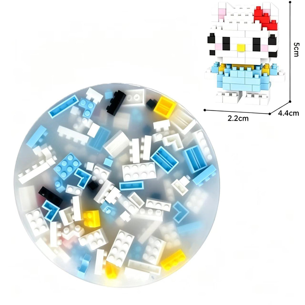10cm Round Brick‑Picking Fidget Pad, Silicone Pick‑Peel Pad with Mini Micro Building Blocks, Stress Relief Sensory Fidget Toy, DIY Assembly Decompression Toy for Anxiety