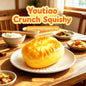 Youtiao Crunch Squishy Toy, Crunch Sound Squeeze Fidget Toy, Hand‑Stuffed Sensory Decompression Toy for Stress Relief, Novelty Food‑Shaped Fidget Squeezing Toy