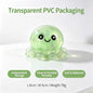 Crunch Octopus Squishy Fidget Toy, Clear PVC Shell Stress Relief Squeeze Toy, Kawaii Octopus Sensory Toy for Adults Kids, Desk Decor & Party Gift