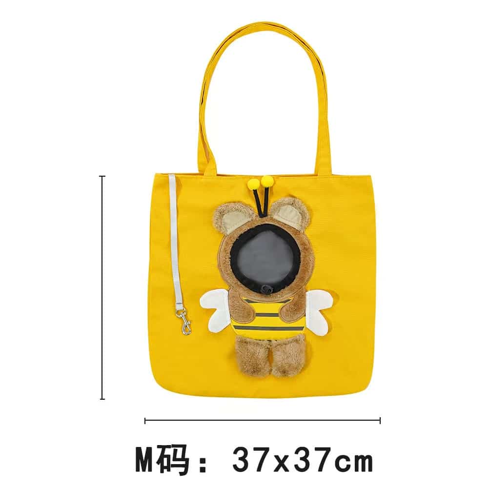 Wholesale Cartoon Animal Pet Tote Bag | 4 Pcs Mixed Styles Bulk Pack, Head Out Cat Carrier