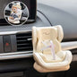 Mini Labubu Car Vent Seat | Plush Doll Display Holder, Cute Car Interior Decor