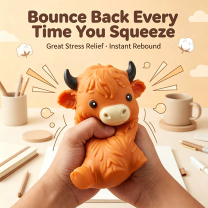 270g Large Highland Cow Squishy Toy, Slow Rebound Stress Relief Squeeze Fidget Toy