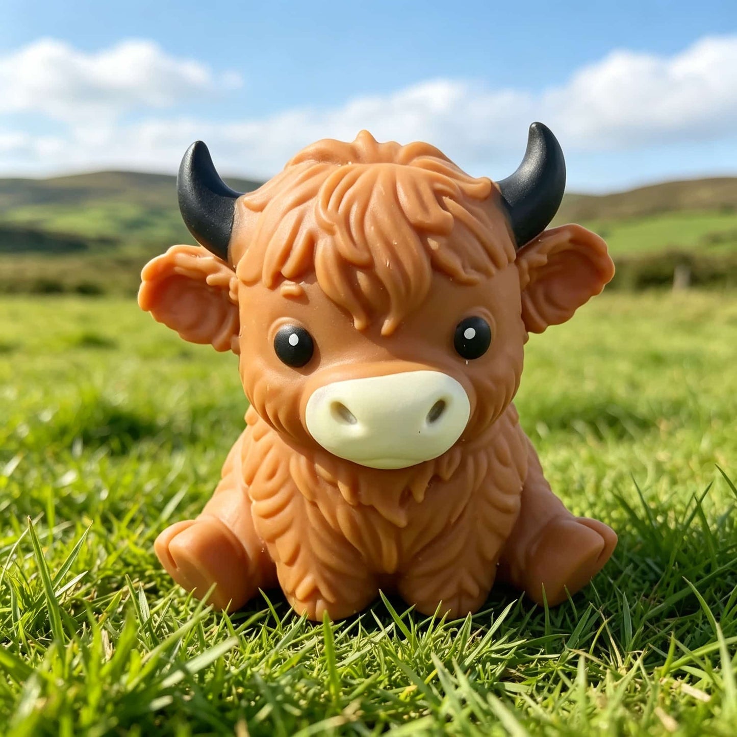 270g Large Highland Cow Squishy Toy, Slow Rebound Stress Relief Squeeze Fidget Toy