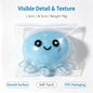Crunch Octopus Squishy Fidget Toy, Clear PVC Shell Stress Relief Squeeze Toy, Kawaii Octopus Sensory Toy for Adults Kids, Desk Decor & Party Gift