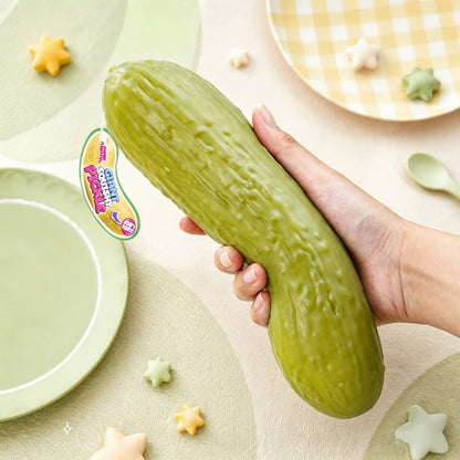Giant Pickle Squishy Fidget Toy, Slow Rising Dill Pickle Squeeze Stress Relief Toy, Funny Food Shape Sensory Decompression Toy for Kids Adults Gag Gift