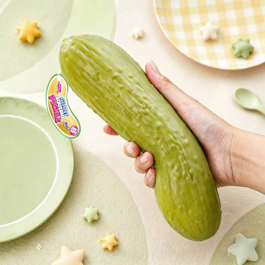 Giant Pickle Squishy Fidget Toy, Slow Rising Dill Pickle Squeeze Stress Relief Toy, Funny Food Shape Sensory Decompression Toy for Kids Adults Gag Gift