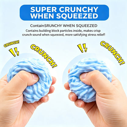 Butter Building Block Handmade Ball Squishy Toy, Crunch Sound Slow Rebound Stress Relief Fidget Squeeze Toy