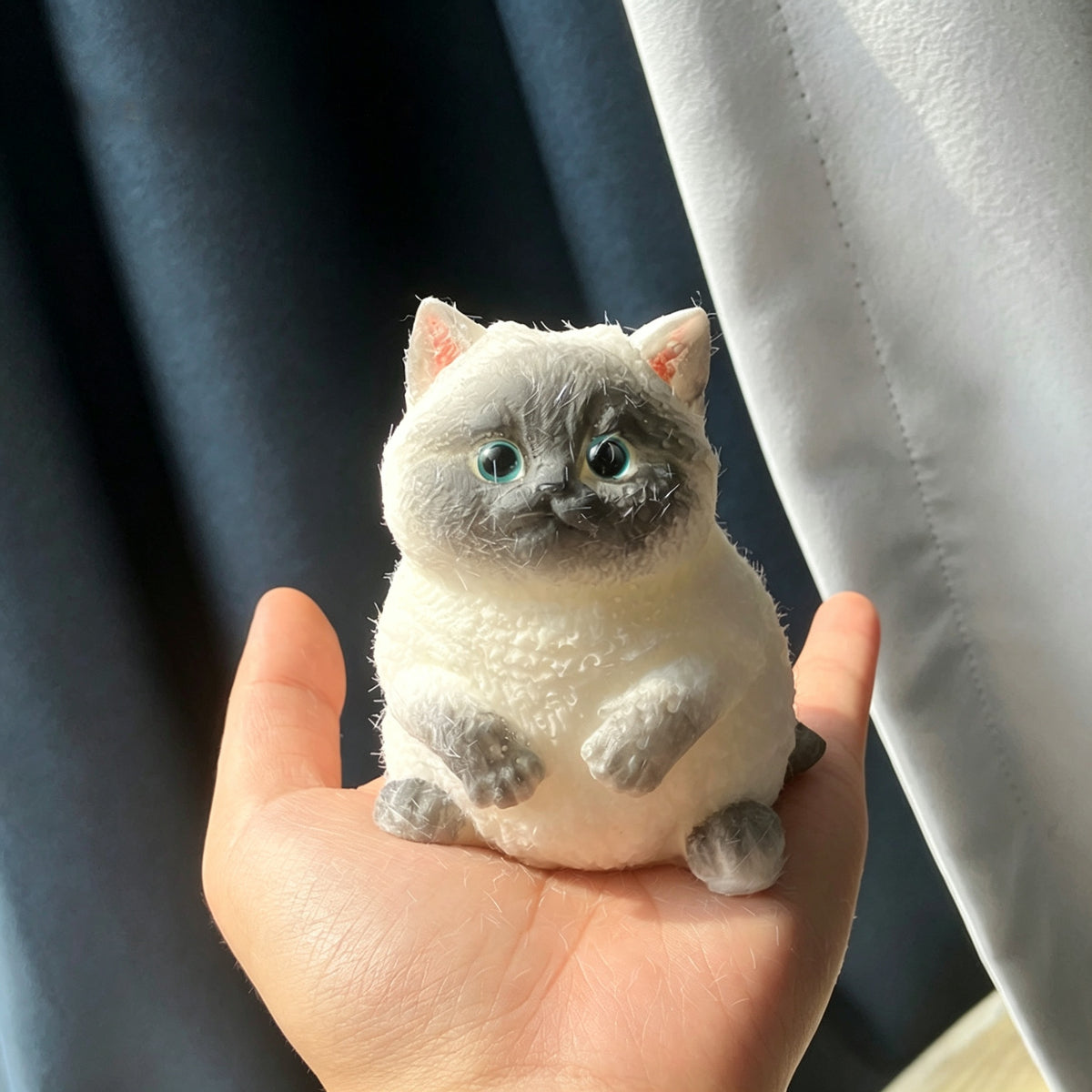 Realistic Fluffy Cat kitty Squishy  Siamese Cat orange cat| Soft Squeeze Stress Relief Fidget Toy