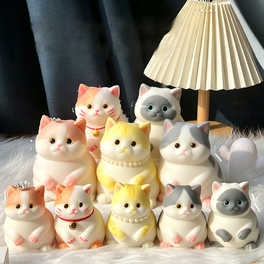 Realistic Fluffy Cat kitty Squishy  Siamese Cat orange cat| Soft Squeeze Stress Relief Fidget Toy