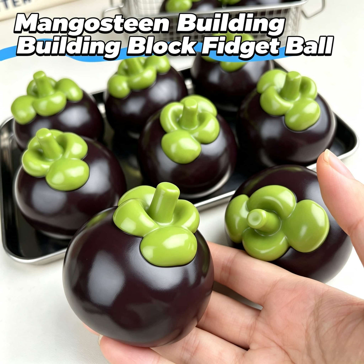 Mangosteen Crunch Crackle Fidget Ball ASMR Sensory Squeeze Stress Relief Toy