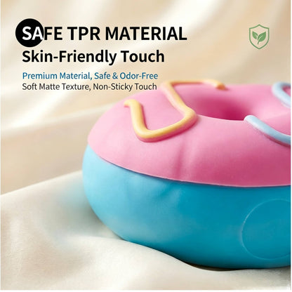Giant Donut Squishy Toy, Large TPR Stress Relief Squeeze Fidget Toy
