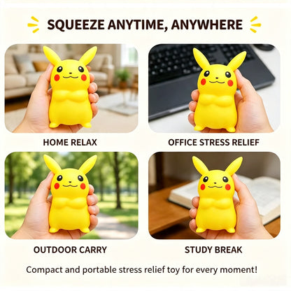 Crunchy Pikachu Building‑Block Squish Ball, Mouldable Slow‑Rebound Stress Squeeze Fidget Toy for Wholes