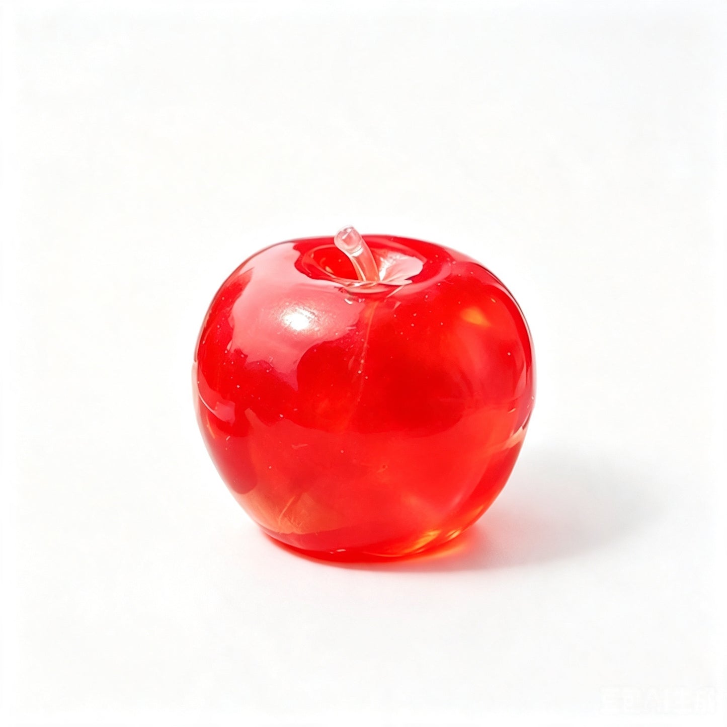 Clear Apple Squishy Fidget Toy, Non‑Rebound TPR Stress Relief Squeeze Toy, 5cm Cute Fruit Decompression Toy for Kids Adults