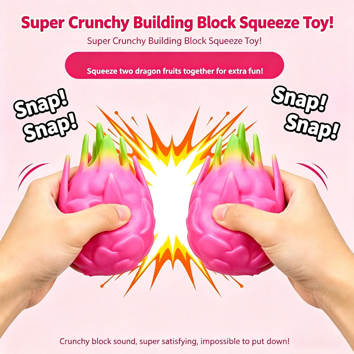 Crunchy Grape Fidget Squeeze Toy, Satisfying Crinkle Sound Sensory Stress Relief Ball for Kids Adults, Portable Anti‑Anxiety Fidget Toy