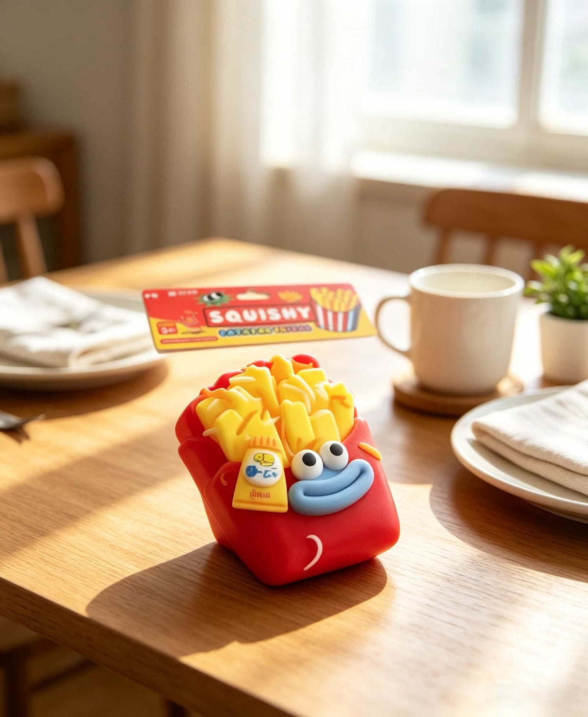 Smusher Potato Squeeze Toy, Funny Big Mouth Potato & Fries Squishy Fidget Toy, Soft Stress Relief Sensory Squish Mochi Toy For Kids Adults, Novelty Gag Decompression Squeeze Toy