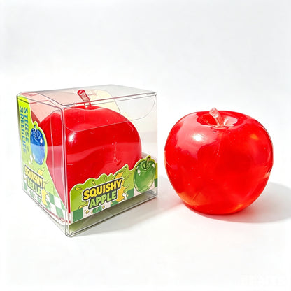 Clear Apple Squishy Fidget Toy, Non‑Rebound TPR Stress Relief Squeeze Toy, 5cm Cute Fruit Decompression Toy for Kids Adults