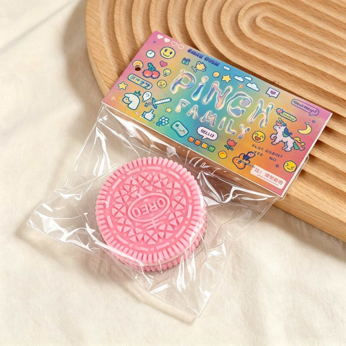Oreo‑Style Cookie Squishy Toy, Soft TPR Stress Relief Squeeze Fidget Toy