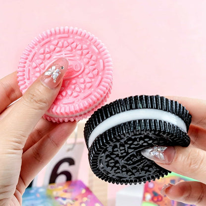 Oreo‑Style Cookie Squishy Toy, Soft TPR Stress Relief Squeeze Fidget Toy