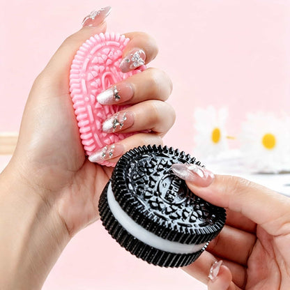 Oreo‑Style Cookie Squishy Toy, Soft TPR Stress Relief Squeeze Fidget Toy