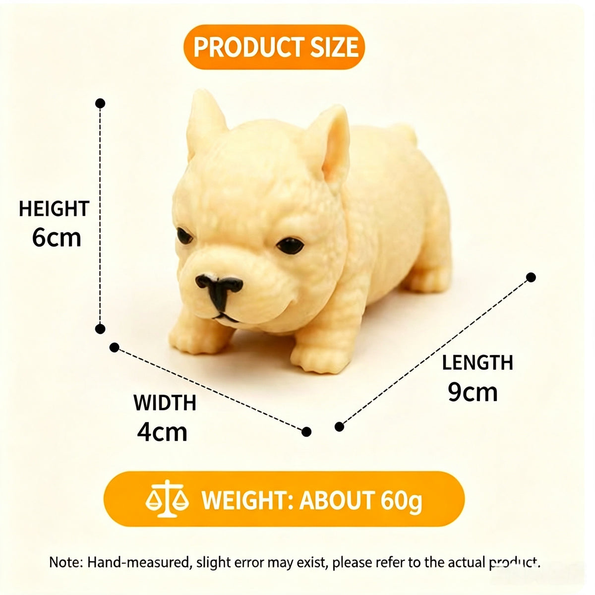 Crunchy Bulldog Building‑Block Squish Ball, Mouldable Slow‑Rebound Stress Squeeze Fidget Toy For Wholesale Bulk Order