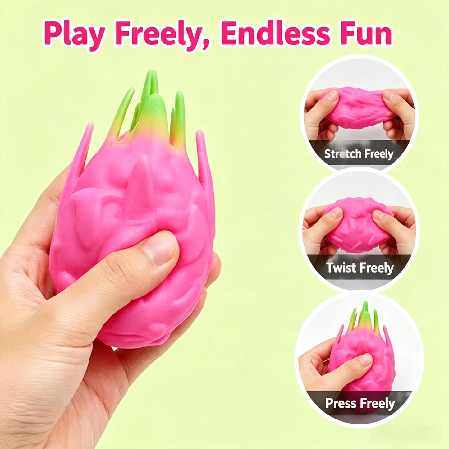 Crunchy Grape Fidget Squeeze Toy, Satisfying Crinkle Sound Sensory Stress Relief Ball for Kids Adults, Portable Anti‑Anxiety Fidget Toy