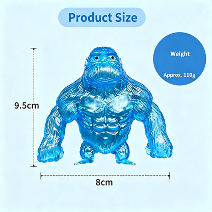 Maltose Gorilla Squishy Fidget Toy, Stretchy TPR Squeeze Stress Relief Vent Toy for Kids Adults