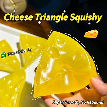 Vaseline Cheese Squishy Toy, Malleable Transparent Cheese Fidget Squeezy Toy, Cold Touch Stress Relief Sensory Toy for Adults Kids