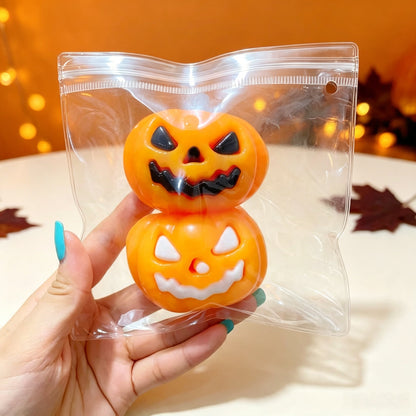 Halloween Squishy Fidget Toy, TPR Soft Sludge Feel Squeeze Toy, Vampire Bat, Broken Heart Skull, Pumpkin Lantern Stress Relief Squeeze Toy for Party