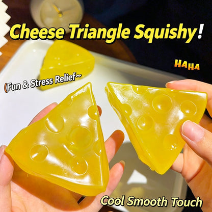 Vaseline Cheese Squishy Toy, Malleable Transparent Cheese Fidget Squeezy Toy, Cold Touch Stress Relief Sensory Toy for Adults Kids