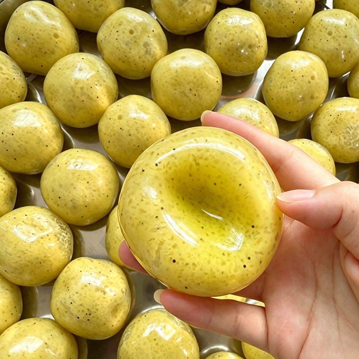 Handmade Mashed Potato Slush Squishy Ball, Moldable Sensory Fidget Stress Squeeze Toy
