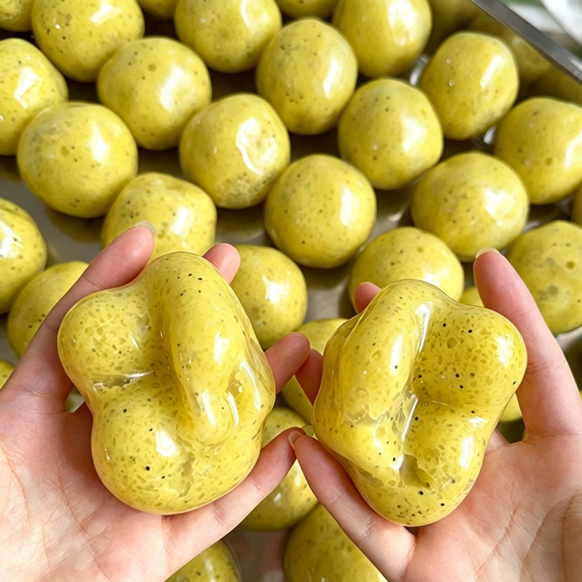Handmade Mashed Potato Slush Squishy Ball, Moldable Sensory Fidget Stress Squeeze Toy