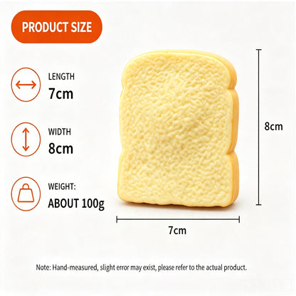 Crunchy Toast Slice Building‑Block Squish Ball, Mouldable Slow‑Rebound Stress Squeeze Fidget Toy Wholesale Bulk Order