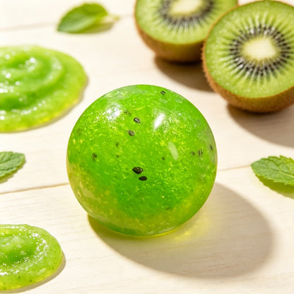 Kiwi Slush Handmade Squishy Ball, Moldable Non‑Rebound ASMR Fidget Squeeze Stress Toy