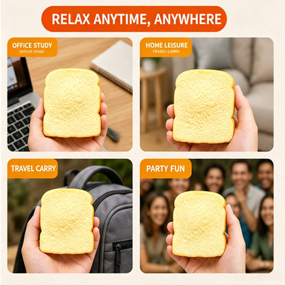 Crunchy Toast Slice Building‑Block Squish Ball, Mouldable Slow‑Rebound Stress Squeeze Fidget Toy Wholesale Bulk Order