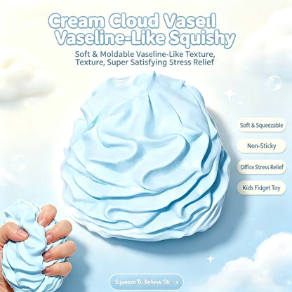 Cream Cloud Vaseline‑Like Squishy Toy, Moldable Non‑Sticky Fidget Stress Toy
