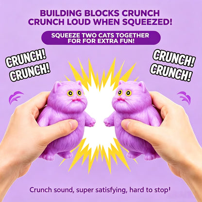 Crunchy Garfield Building‑Block Squish Ball, Mouldable Slow‑Rebound Stress Squeeze Fidget Toy for Wholesale Bulk Order