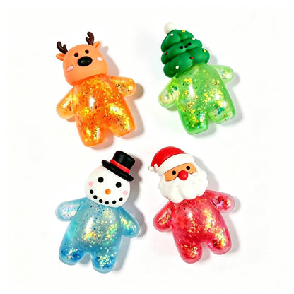Christmas Maltose Squishy Toy, Slow‑Rising Squeeze Fidget Toy, Holiday Stress Relief Sensory Toy for Kids Adults
