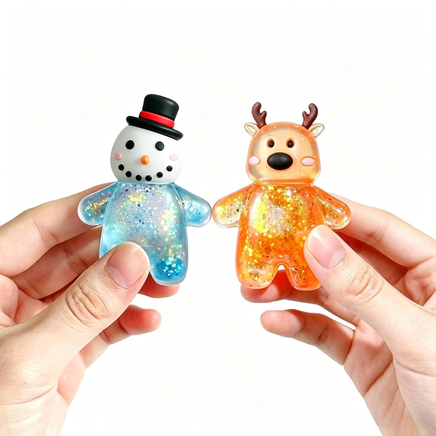Christmas Maltose Squishy Toy, Slow‑Rising Squeeze Fidget Toy, Holiday Stress Relief Sensory Toy for Kids Adults
