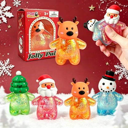 Christmas Maltose Squishy Toy, Slow‑Rising Squeeze Fidget Toy, Holiday Stress Relief Sensory Toy for Kids Adults