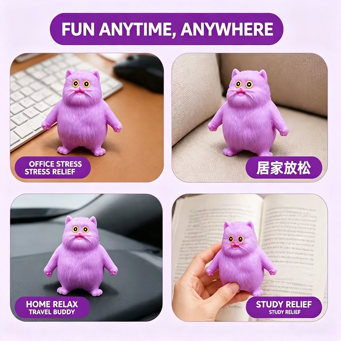 Crunchy Garfield Building‑Block Squish Ball, Mouldable Slow‑Rebound Stress Squeeze Fidget Toy for Wholesale Bulk Order