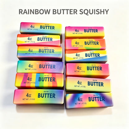 Mini Butter Stick Squishy Toy, Soft PU Foam Slow Rising Squeeze Fidget Toy, Realistic Butter Bar Stress Relief Vent Toy for Kids Adults Desk Decor Gag Gift