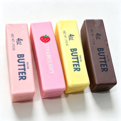 Mini Butter Stick Squishy Toy, Soft PU Foam Slow Rising Squeeze Fidget Toy, Realistic Butter Bar Stress Relief Vent Toy for Kids Adults Desk Decor Gag Gift