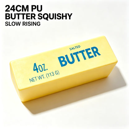 Mini Butter Stick Squishy Toy, Soft PU Foam Slow Rising Squeeze Fidget Toy, Realistic Butter Bar Stress Relief Vent Toy for Kids Adults Desk Decor Gag Gift