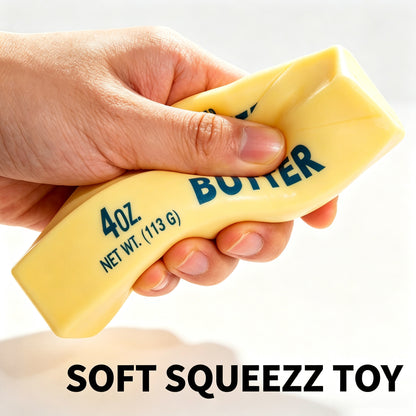 Mini Butter Stick Squishy Toy, Soft PU Foam Slow Rising Squeeze Fidget Toy, Realistic Butter Bar Stress Relief Vent Toy for Kids Adults Desk Decor Gag Gift