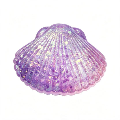 Shell Squishy Toy Maltose Filled Glitter Fidget Toy Soft Squeeze Stress Relief Toy For Kids
