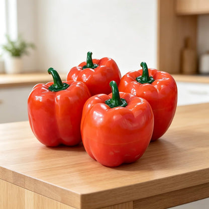 Crunch Bell Pepper Squishy Fidget Toy, Colorful Sweet Pepper Sensory Stress Relief Toy, Red Yellow Green 3‑Colors Available