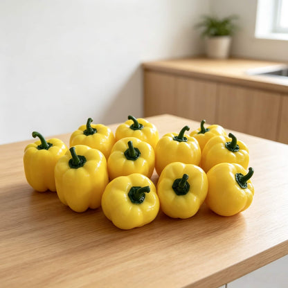 Crunch Bell Pepper Squishy Fidget Toy, Colorful Sweet Pepper Sensory Stress Relief Toy, Red Yellow Green 3‑Colors Available