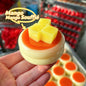 Souffle Pancake Silicone Squishy Toy, Food Grade Soft Squeeze Fidget Toy, Realistic Dessert Stress Relief Sensory Toy for Kids Adults, Strawberry Blueberry Mango Options